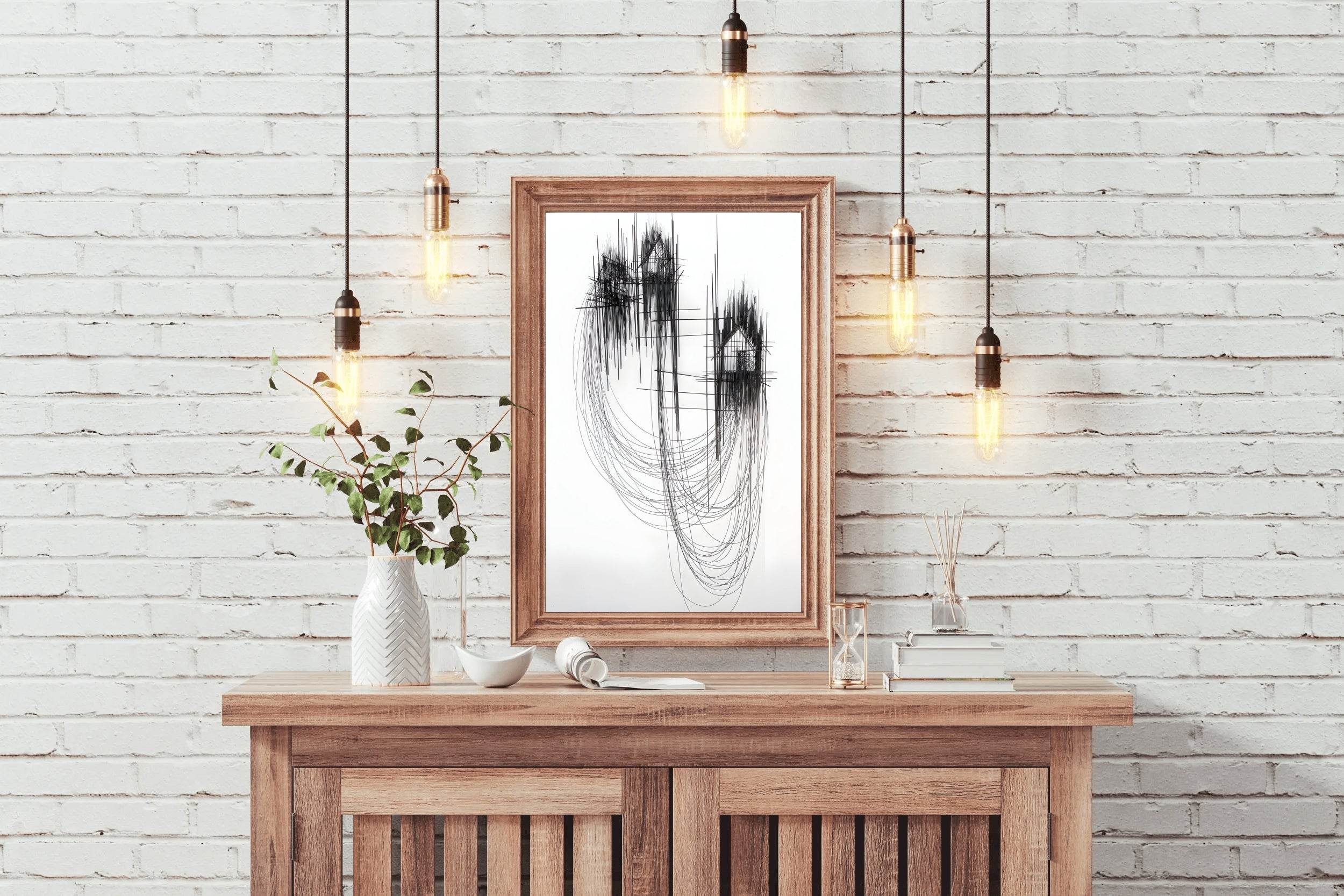 Ink-Drawn Cityscape Modern Wall Art - beink online art store