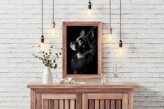 Chihuahua Dog Black & White Wall Art