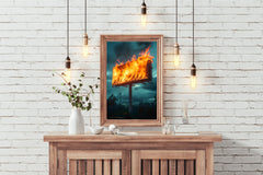 Fiery Billboard Wall Art