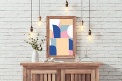 Abstract Geometric Shapes Wall Art