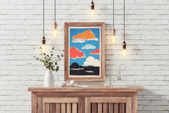 Colorful Clouds Painting Wall Art