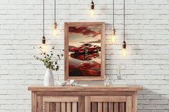 Ferrari F8 Red Sport Wall Art