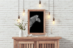 Zebra Black & White Wall Art