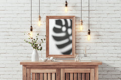 Zebra Footprint Black & White Wall Art