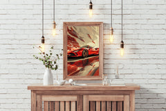 Red Ferrari F8 Wall Art