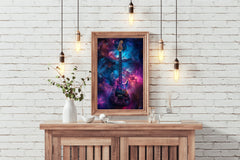 Galactic Rock Guitar Wall Art