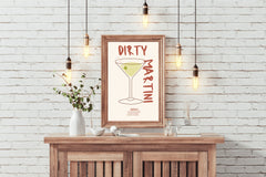 Dirty Martini Cocktail Wall Art