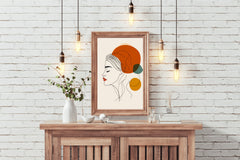 Woman With Colored Hair Wall Art