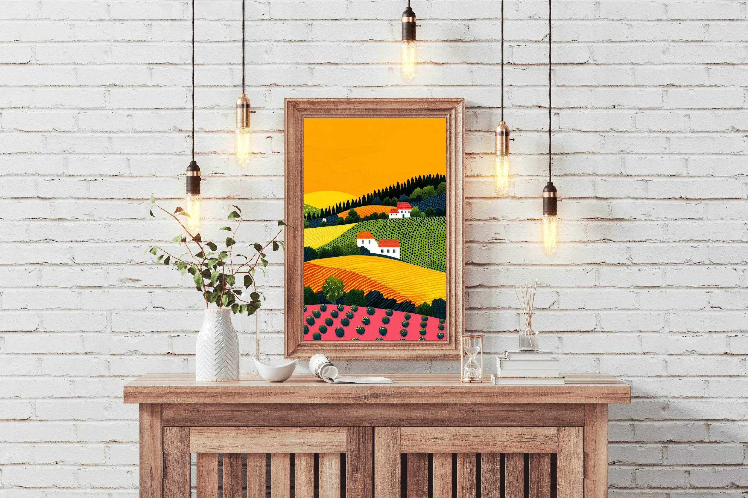 Beautiful Rural Painting In Summer - beink online art store