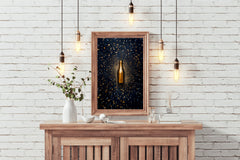 Golden Bottle Wall Art