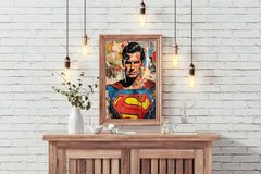 Painting of Superman Premium Wall Art