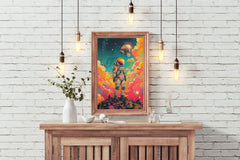 Astronaut In Space colorful artwork