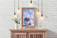 Floral Vespa in Clouds Wall Art - beink online art store