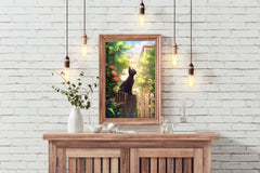 Beautiful Anime Cat Wall Art