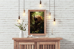 Roaring Liger Animal Wall Art