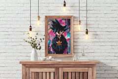 Black Goku Anime Wall Art