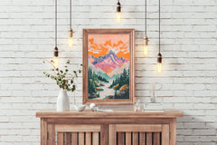 Sunset Serendipity in Mountains Wall Art