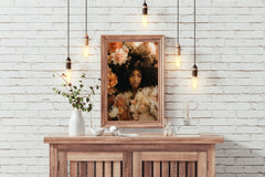 A Woman Among Flowers Wall Art