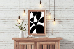 Black and White Graphic Pattern Wall Art