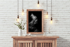 Flat-Coated Retriever Black & White Wall Art