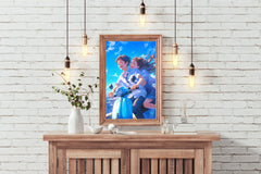 Couple On Bike Anime  Wall Art