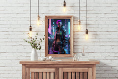 Anime Girl Cyberpunk - beink online art store