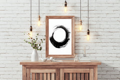 Black Inked Circle Modern Wall Art