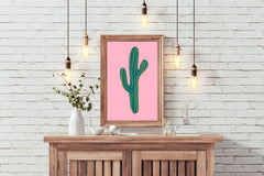 Green Cactus Painting Wall Art