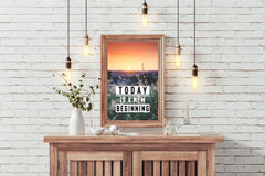 New Beginning Motivational Wall Art