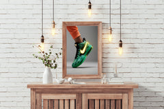 Nike Green Sports Shoes Wall Art