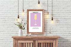 Mimosa Sparkling Wine Wall Art