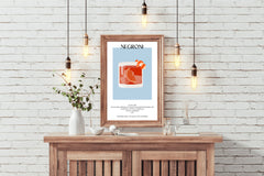 Negroni Cocktail Wall Art