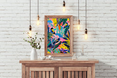 Tropical Vibrant Aviary Wall Art