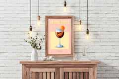 Orange Carbonated Cocktail Wall Art