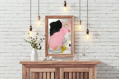 Pink and Black Chaos Modern Wall Art - beink online art store