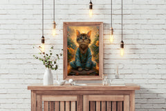 Cat Wearing Coat Animal Wall Art