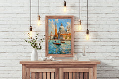 Watercolor Painting Of Venice Italy Wall Art