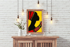 Gold Black Woman Wall Art - beink online art store