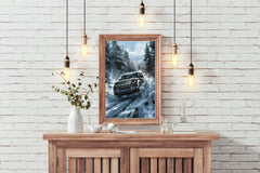 Land Rover Defender Black Wall Art