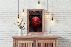 Gorilla Face Mask Wall Art