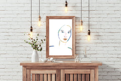 The Woman Pale Face Wall Art