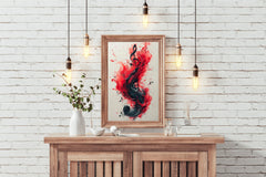 Red Musical Note Wall Aert