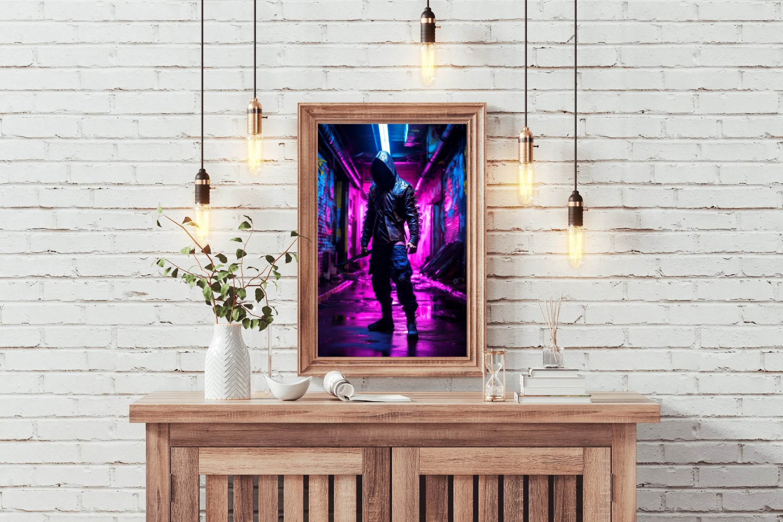 Neon Ninja Warrior Cyberpunk - beink online art store