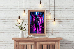 Neon Ninja Warrior Cyberpunk - beink online art store