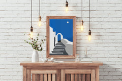 Stairs to the Sky. Santorini - Greece Wall Art