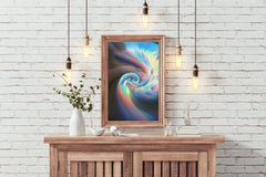 Colorful Ring Wallpaper Abstract Wall Art