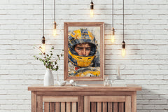 Casket Hat Yellow Wall Art