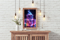 Fire Ice Cube Wall Art