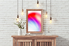 Red and Purple Light Shade Abstract Wall Art