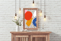 Geometric Color Combination Painting Wall Art